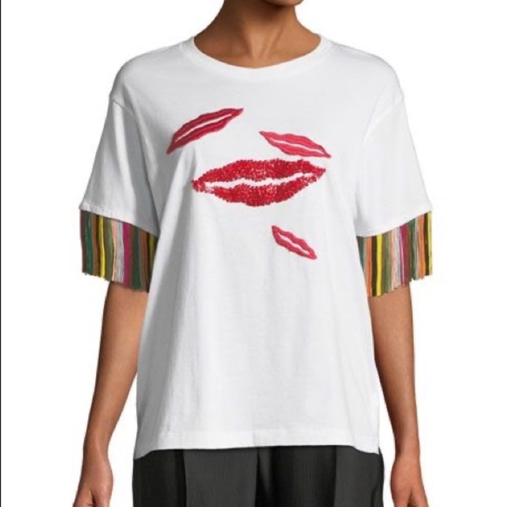 Sachin & Babi tassel lips tee XS